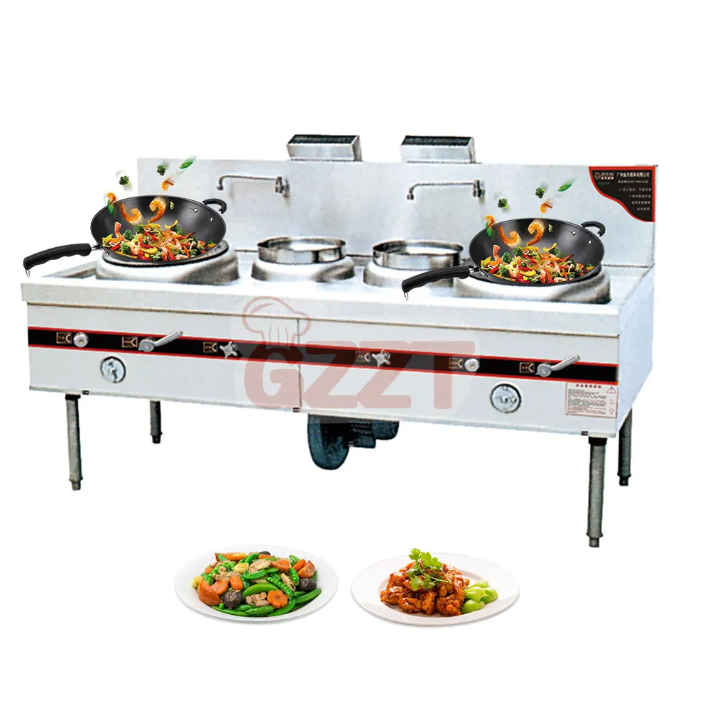 

Промышленная газовая плита с двумя конфорками для вока, оборудование для ресторанов, китайская газовая плита для вока, конфорка-подставка, газовая плита для приготовления пищи