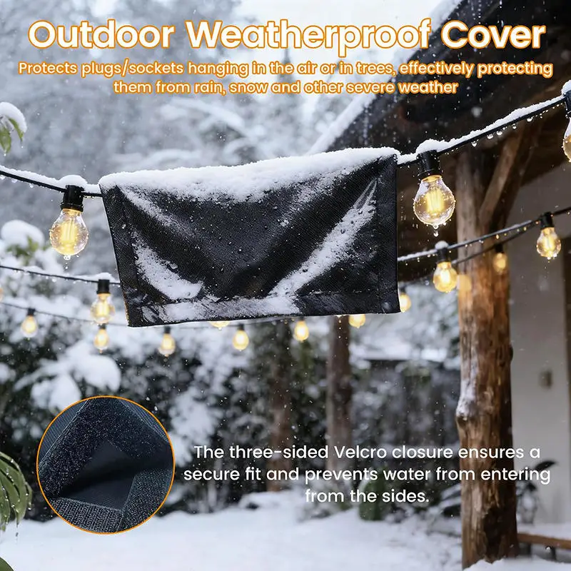 Waterproof Extension Cord Cover Resistant Weatherproof Plug Cover Weatherproof Cord Protector Child and Pet Protected Heavy-Duty