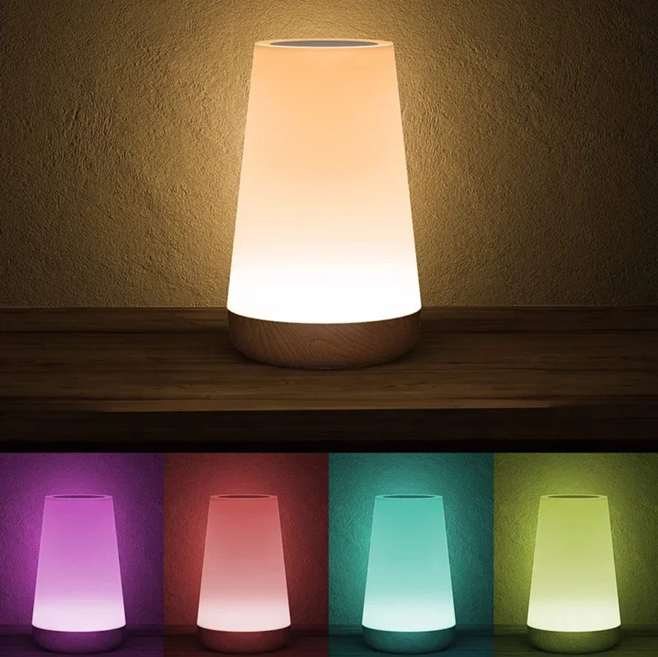 Tuya WiFi Smart Light Bedside Led Night Lights Dimmable Table Lamp RGB Touch Lamp Voice APP Control Google Home Alexa Smartlife