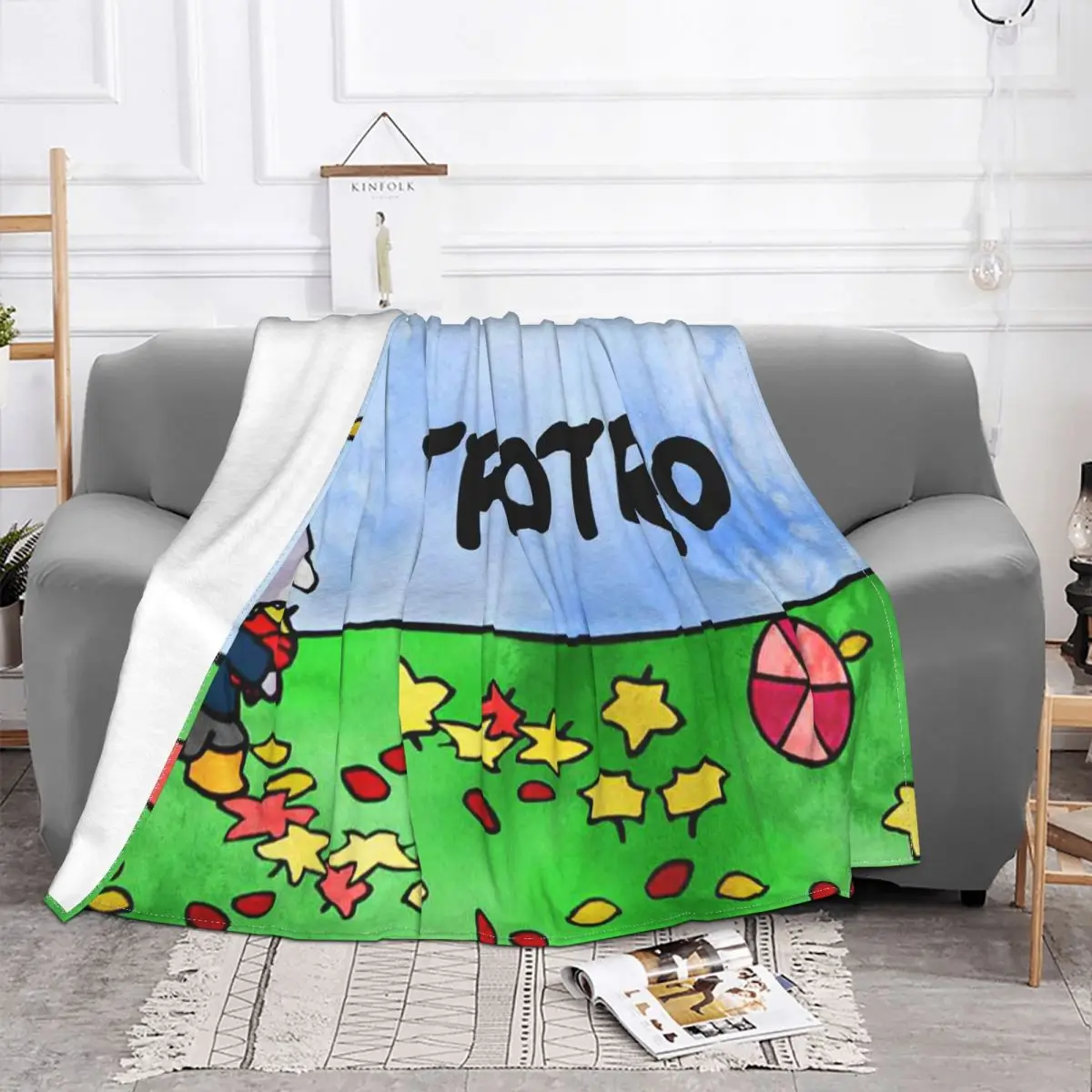 TROTRO Anime Blanket Fleece Print Kids Baby Boys Girls Gift Multifunction Thin Throw Blankets for Sofa Bedroom Bedspreads