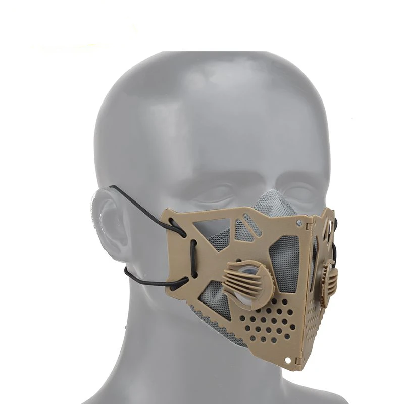 Tactical Half Face Safety Mask, Replaceable, Anti Droplet, Saliva, Dust-proof, Protection, Cycling, Halloween, Cosplay, New