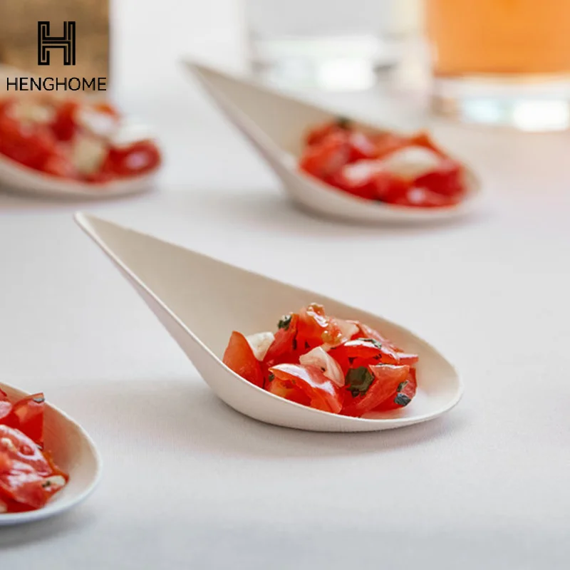 25 Pcs Tasting Dishes Disposable Dishes - Home Compostable Microwavable And Freezable White Bagasse Food