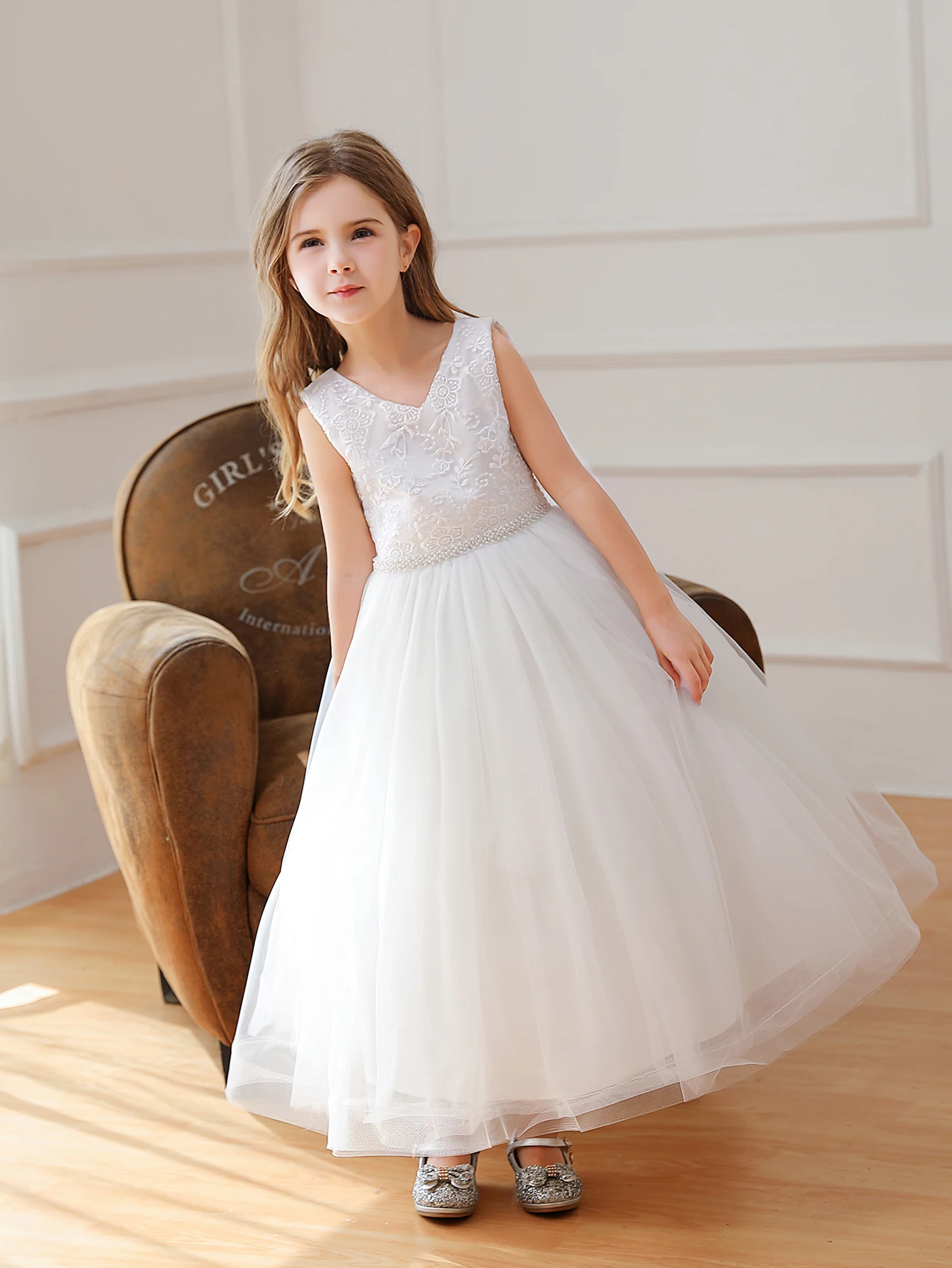 Flower Girl Dress Wedding Girls Fancy Wholesale Birthday Kids High Quality Fashion Casual Party Teenage New Design Ball Gown