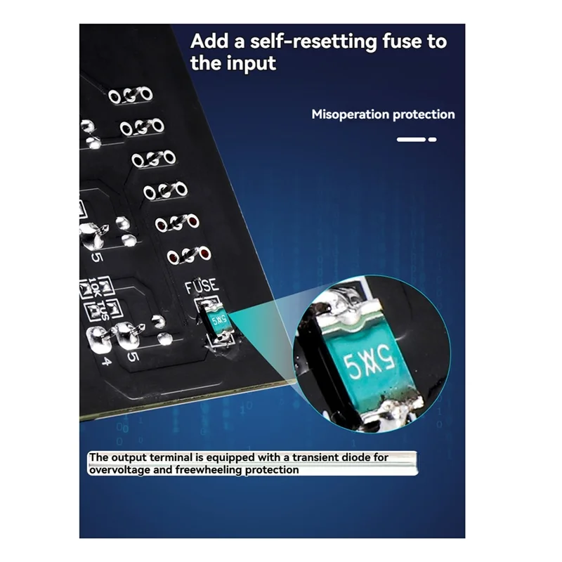 【Exclusive!】DC Inline Solid State Relay Module RT-SSK Non-Contact DC PLC AC Amplifier Board 5-24V Fuse Protections