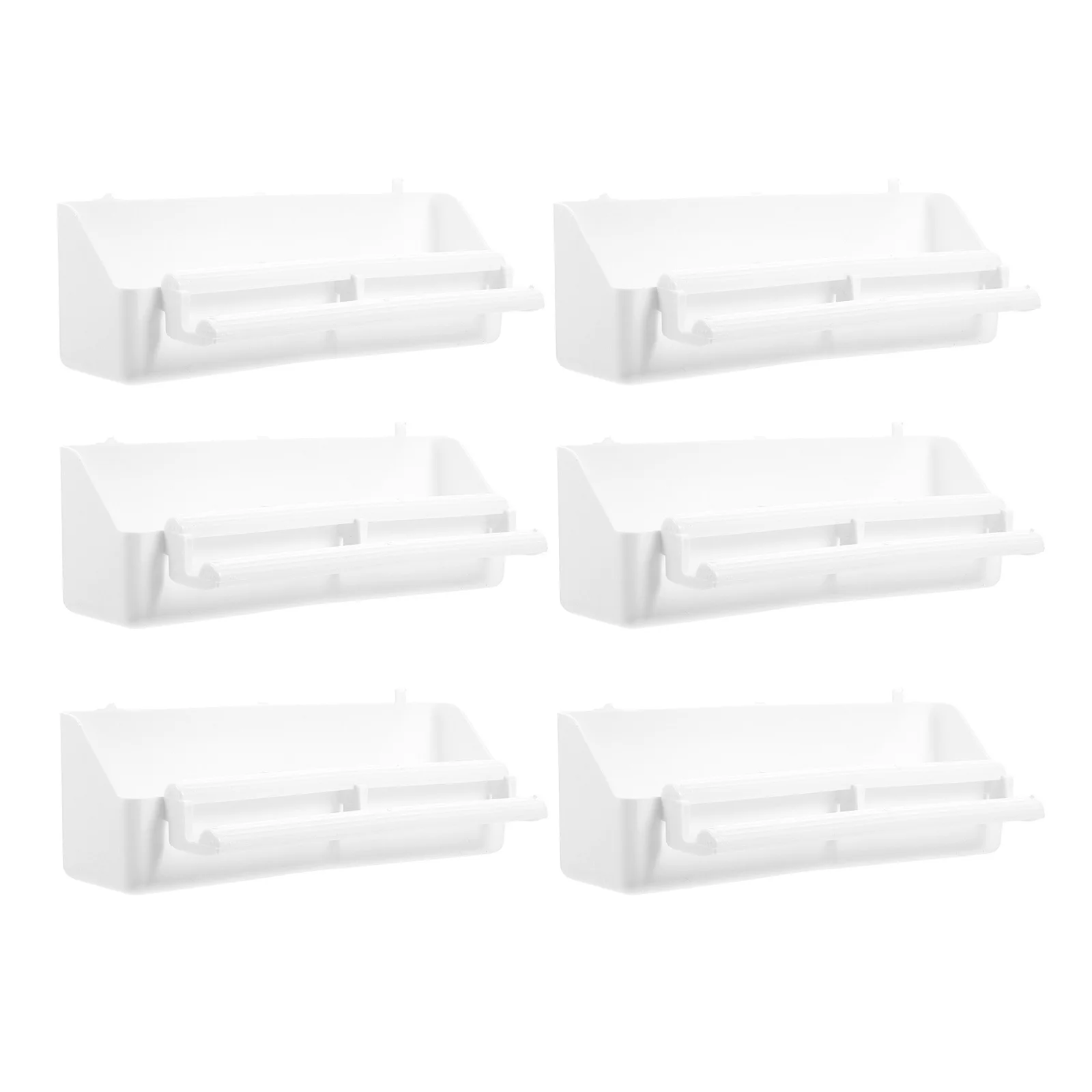

6Pcs Bird Feeder Water Dispenser Plastic Pigeon Food Container Cage Accessories Safe Durable Easy Clean Anti Slip