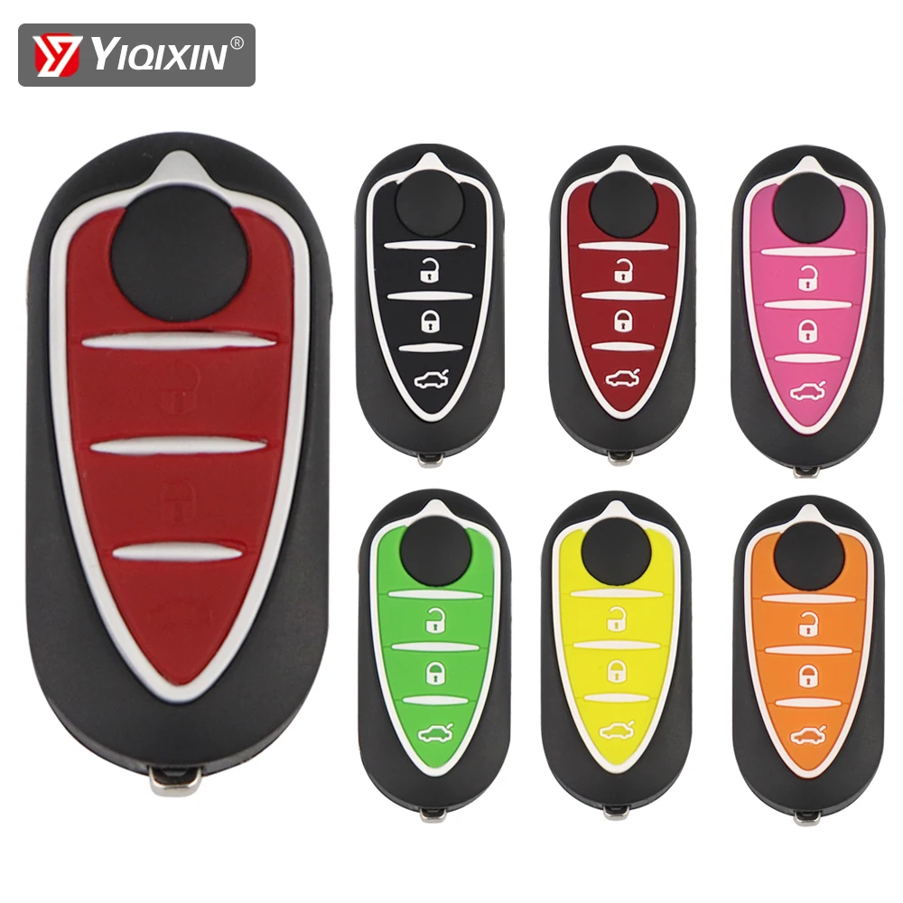 

3-кнопочный чехол для дистанционного ключа автомобиля для Alfa Romeo Giulietta Mito 156 147 159 GTA 164 166 GT TS GTO, откидная крышка для ключа, необрезанное лезвие