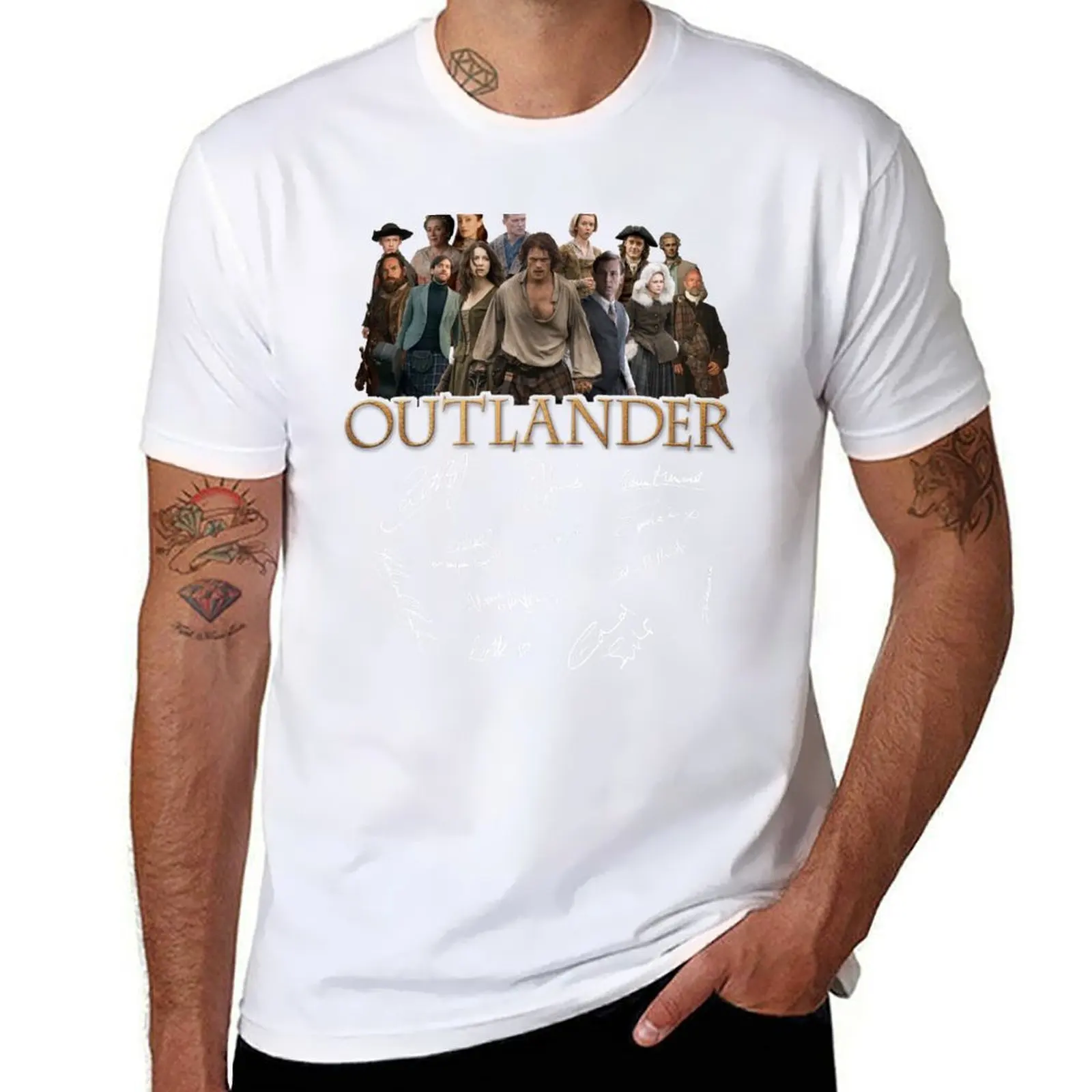 

Outlander Signature T-Shirt funny t shirts man t shirts for man graphic tees T-Shirt