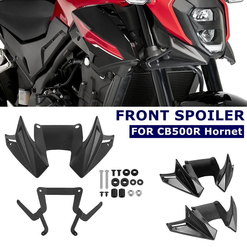 

For Honda CB500 Hornet CB 500 2024 2025 Motorcycle Front Spoiler Aerodynamic Downforce Naked Beak Nose Cone Cowl Fairing Winglet