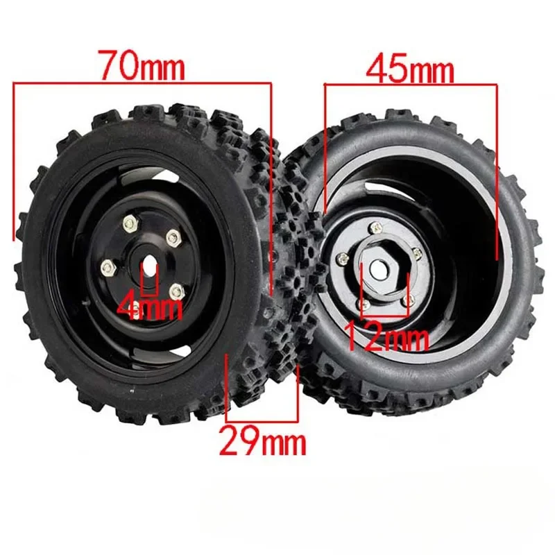 1/10 RC Racing รถล้อ Rally ยาง & บนแผนที่ยาง 12mm Hex สําหรับ Tamiya XV01 XV02 TA06 TT01 TT02 PTG2 144001   A959 HPI