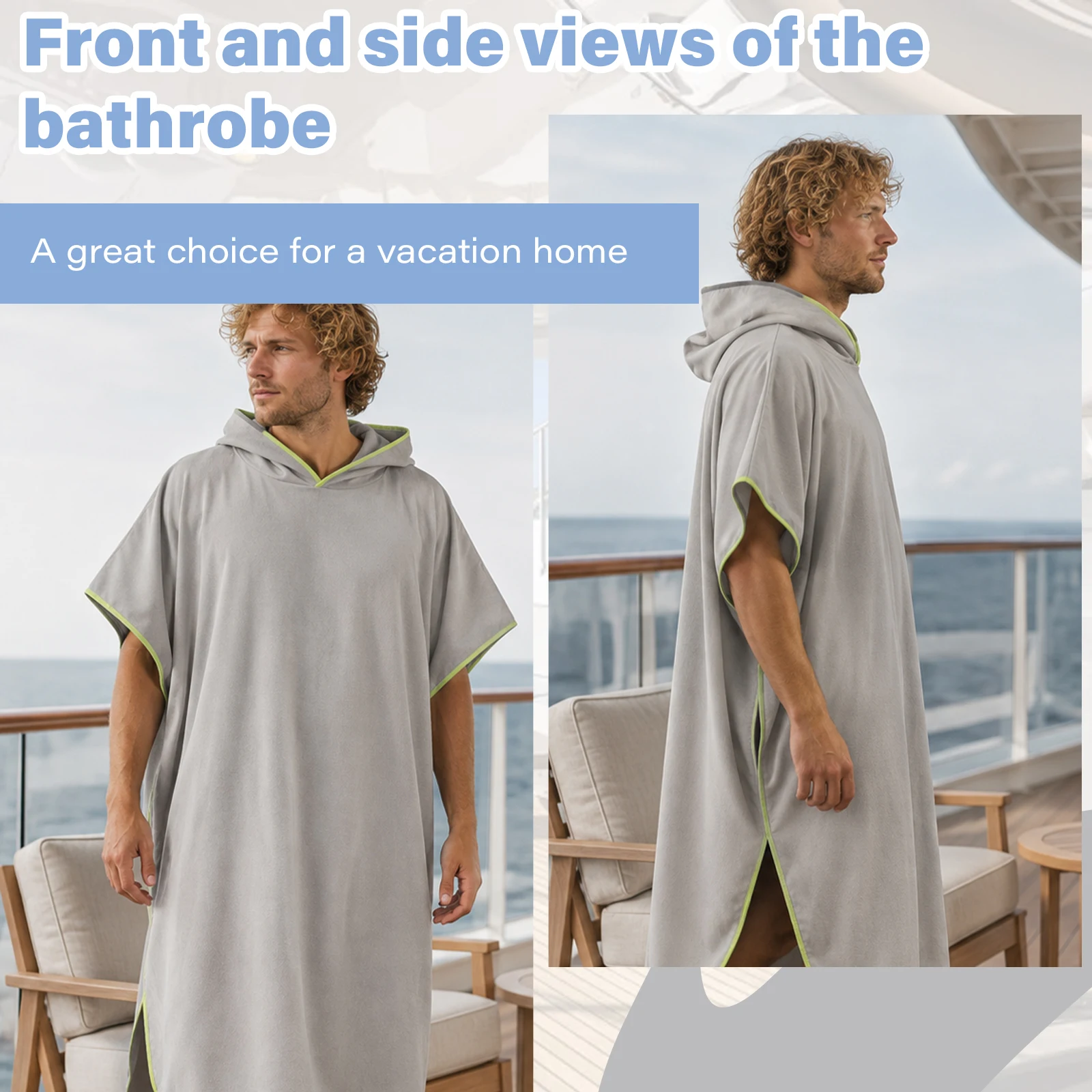 ผ้าคลุมอาบน้ำแบบมีฮู้ดสำหรับผู - Beach Towel Large บทวิจารณ์และราคา