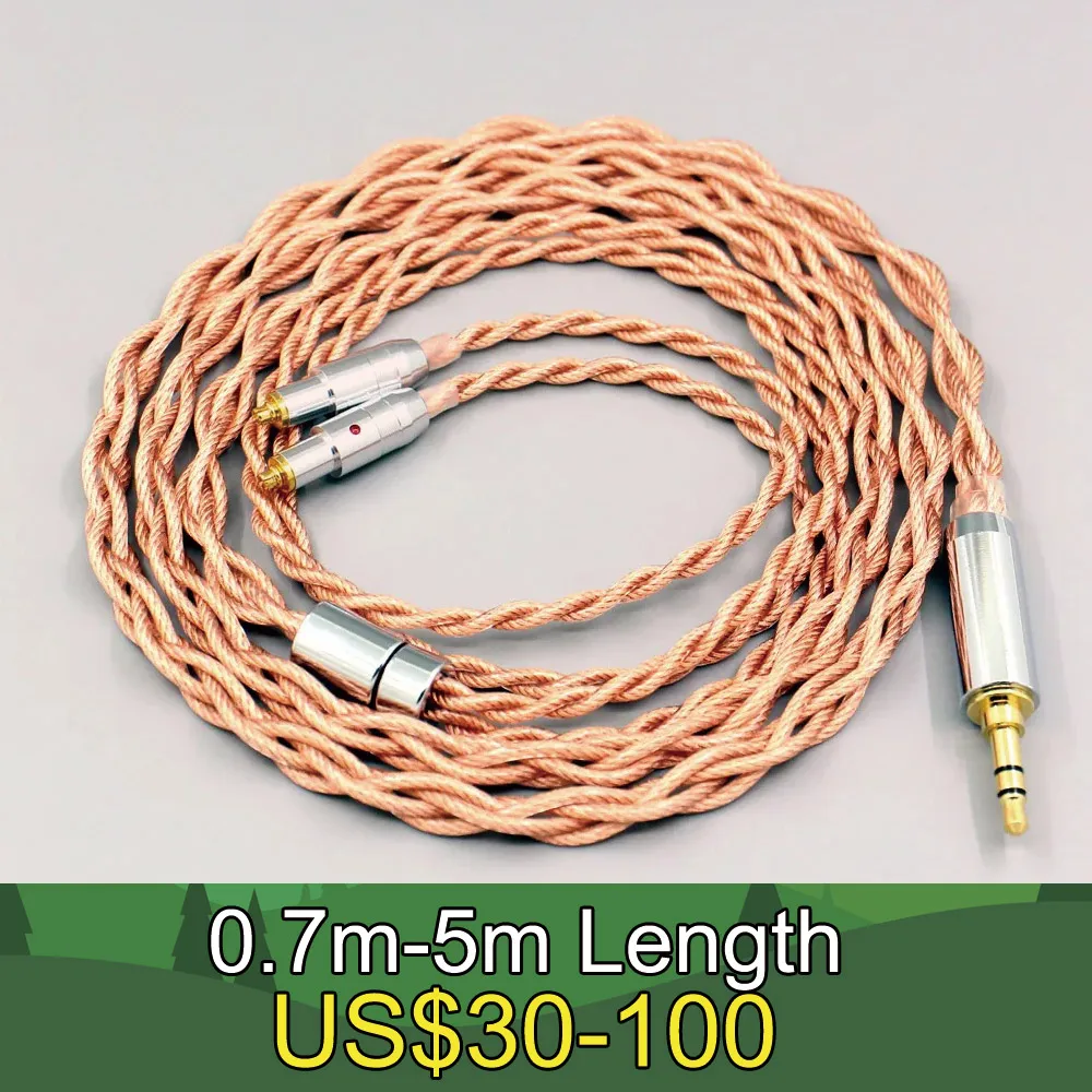 Graphene 7N OCC Shielding Coaxial Mixed Earphone Cable For Shure SRH1540 SRH1840 SRH1440 4 core 1.8mm LN007787