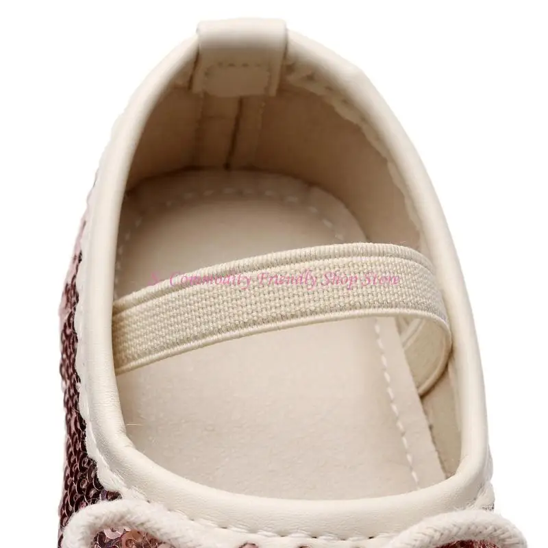 

85AE модельные туфли принцессы, обувь для маленьких девочек, кожаная обувь с бантом для новорожденных, Нескользящая обувь на