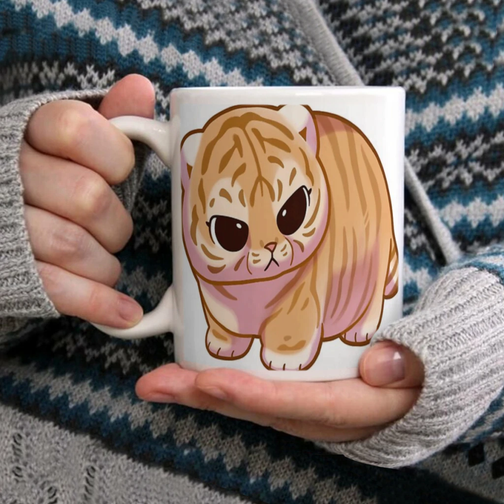 

Chonky TigerCoffee Mug Tea Cup 11oz Coffee Cup Funny Birthday Ceramic Mug Personalized Cup