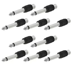 10 sztuk/partia 6.3mm monofoniczny Adapter Audio 6.3mm 1/4 