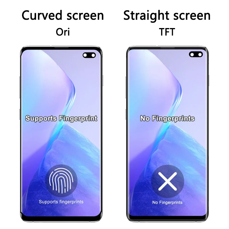 Qualità TFT con cornice per Samsung S10 Plus S10 + G975F Display Lcd Touch Screen digitale per Samsung S10 G973F sostituzione dello schermo