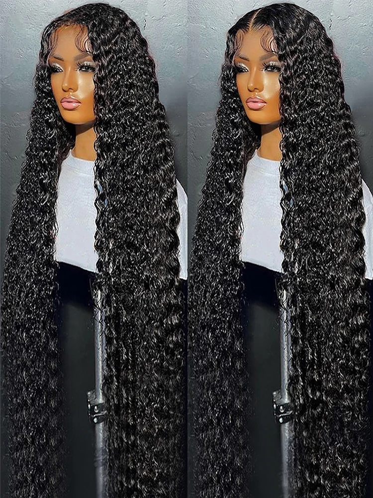 

30 Inch Deep Wave Frontal Wig Transparent 13x4 13x6 HD Lace Front Human Hair Wigs Curly Human Hair Lace Frontal Wigs For Women