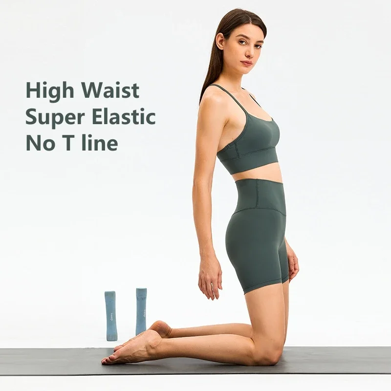 Women High Waist Workout Shorts Seamless Soft Stretchy Gym Shorts for Athletic Fitness Tights Yoga Shorts Push Up Booty Clothing