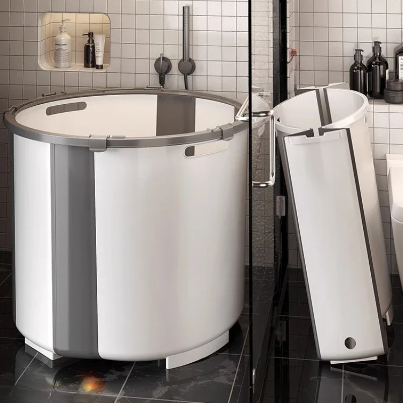 دلو حمام القدم، حاوية مستديرة كبيرة، حوض استحمام محمول، سبا منزلي، قابل للطي، حقيبة مريحة، دلاء سباحة قابلة للطي من تينا #2