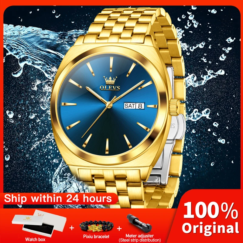 

OLEVS Watches Man 6730 Original Luxury Automatic Mechanical Wristwatch Waterproof Luminous Calendar Week Watches Man Gifts Box