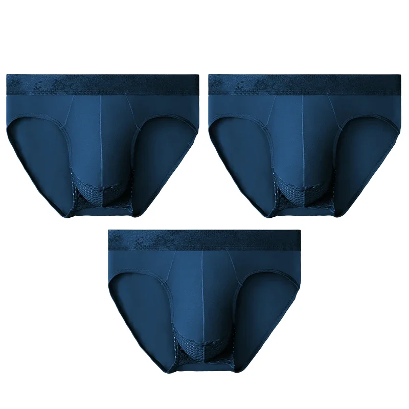 

Мужские трусы-шорты из ледяного шелка, 3 шт., летние, тонкие, дышащие, сетчатые, сексуальные