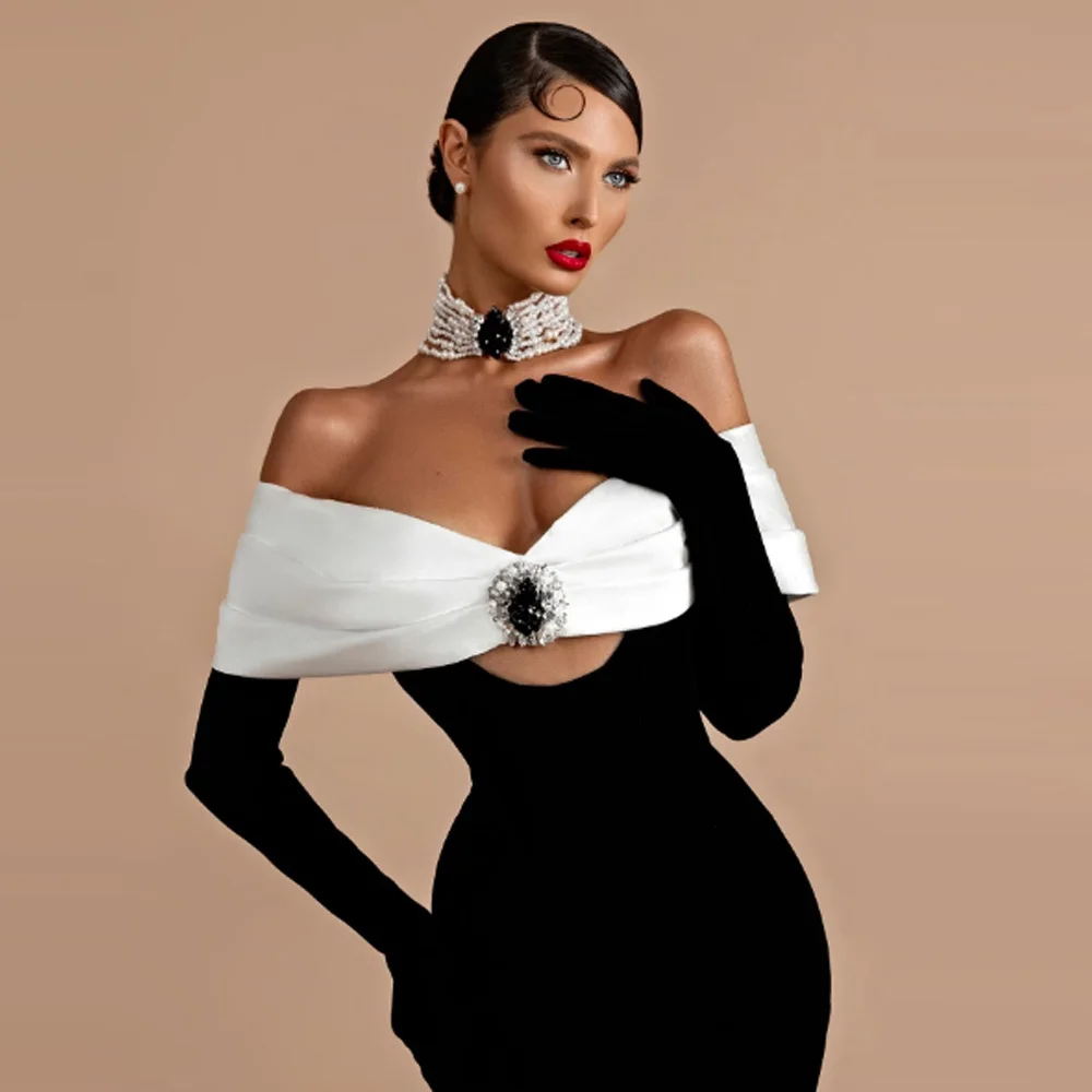 Vestido de noche personalizado de terciopelo elegante sin guantes, sirena Sexy, precioso corte, fiesta Formal para mujer, ropa de graduación para eventos