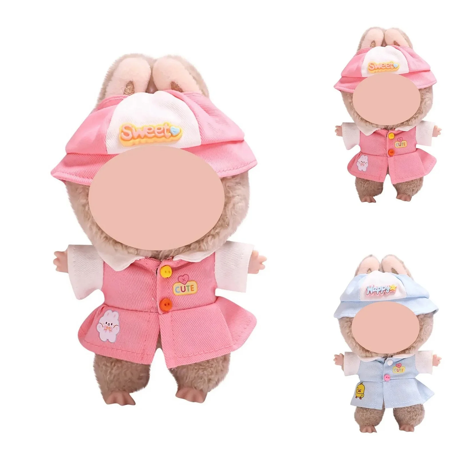 

Cute Doll Clothes Outfit Accessories For 17cm Labubu V2 V1 Doll Clothing Different Styles Cosplay Dress And Hat Kid Toy Gifts