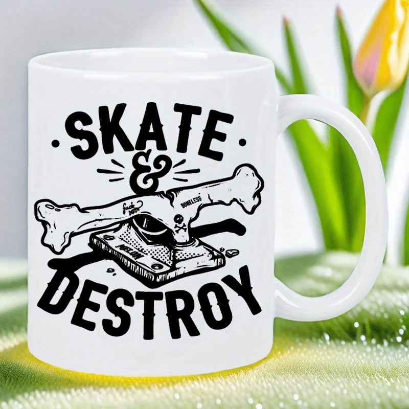 

11oz Ceramic Coffee Mug - Reusable, Insulated, Travel Mug, Hand-Wash Only - Perfect for Coffee Lovers, Men & Women White