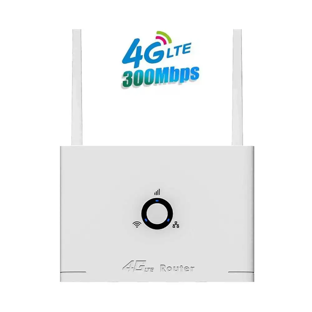

4G Wireless Router 300Mbps 4G LTE CPE Router Modem LAN External Antenna Wireless WiFi Hotspot with Sim Card Slot for Home Office