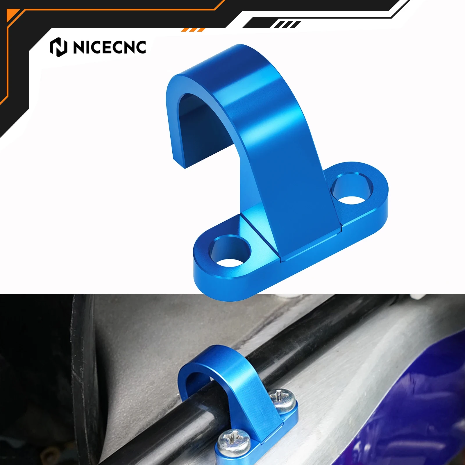 

NICECNC For Yamaha YZ 250 YZ125 YZ85 YZ80 YZ250F YZ450F WR250F WR450F 2003-2022 Rear Brake Line Hose Cable Clamp Holder Mount