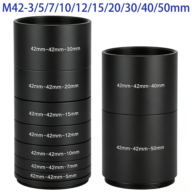 M42 Focal Length Extension Tube 3/5/7/10/12/15/20/30/40/50mm For Astronomical Telescope Photography T2 Extending Ring