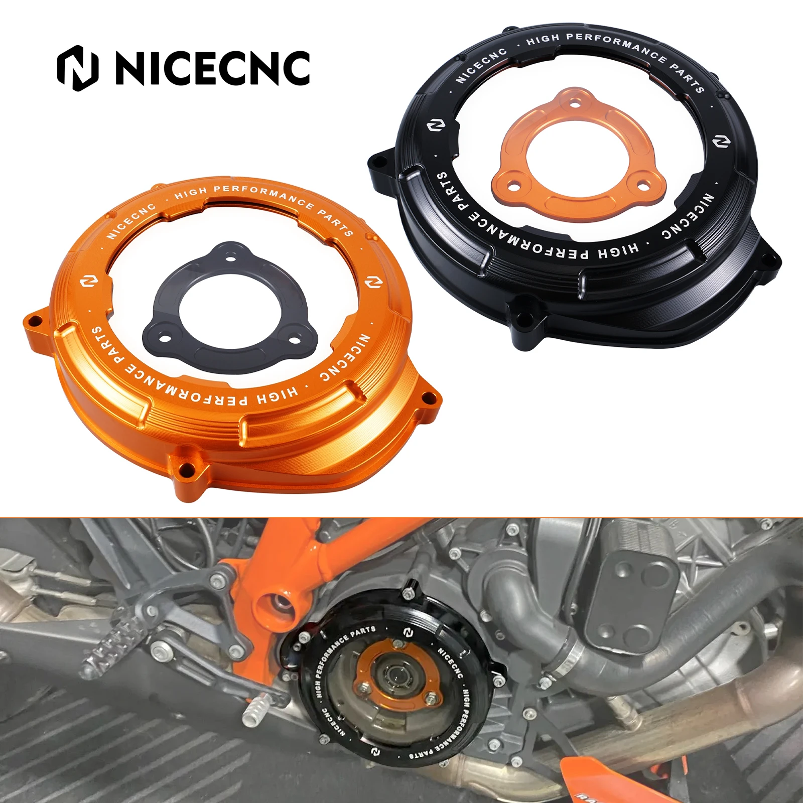 

For 2017-2024 KTM 1290 Super Adventure R S T 1290 SAR SAS SAT Transparent Engine Clutch Cover for KTM 1290 Duke R/GT/EVO 2014-24