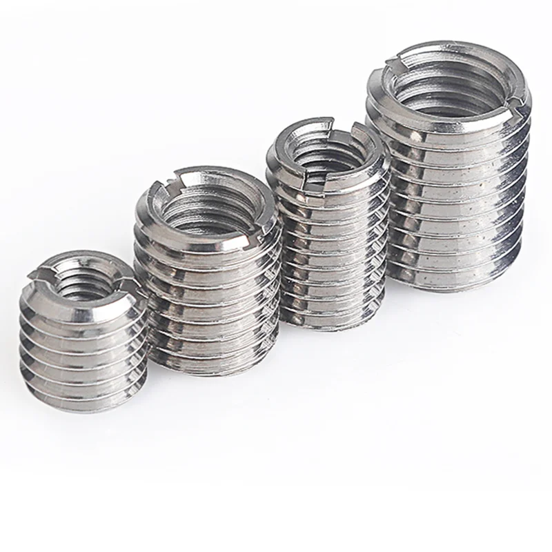 M2.5 M3 M4 M5 M6 M8 M10 M12 304 Stainless Steel Inside Outside Thread Adapter Screw Sheath Thread Insert Sleeve Conversion Nuts