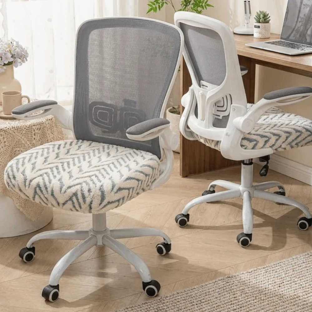 Thickened Jacquard Office Chair Covers Anti-Slip Soft Polyester Computer Chair Seat Anti-dirty Removable Stretch Chair Slipcover