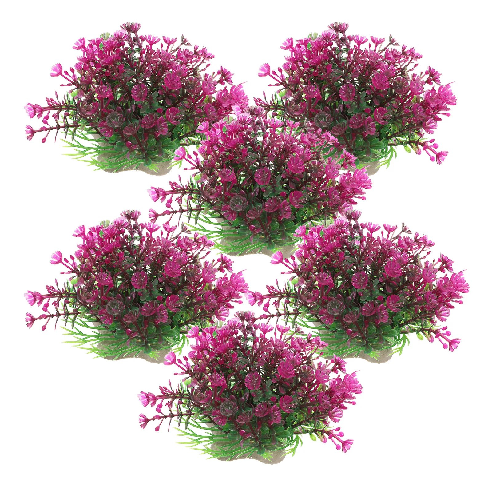 

6pcs Realistic Aquarium Plastic Decorations Lifelike Artificial Aquatic Plants For Betta Fish Tank Fade Resistant Fake Aquarium