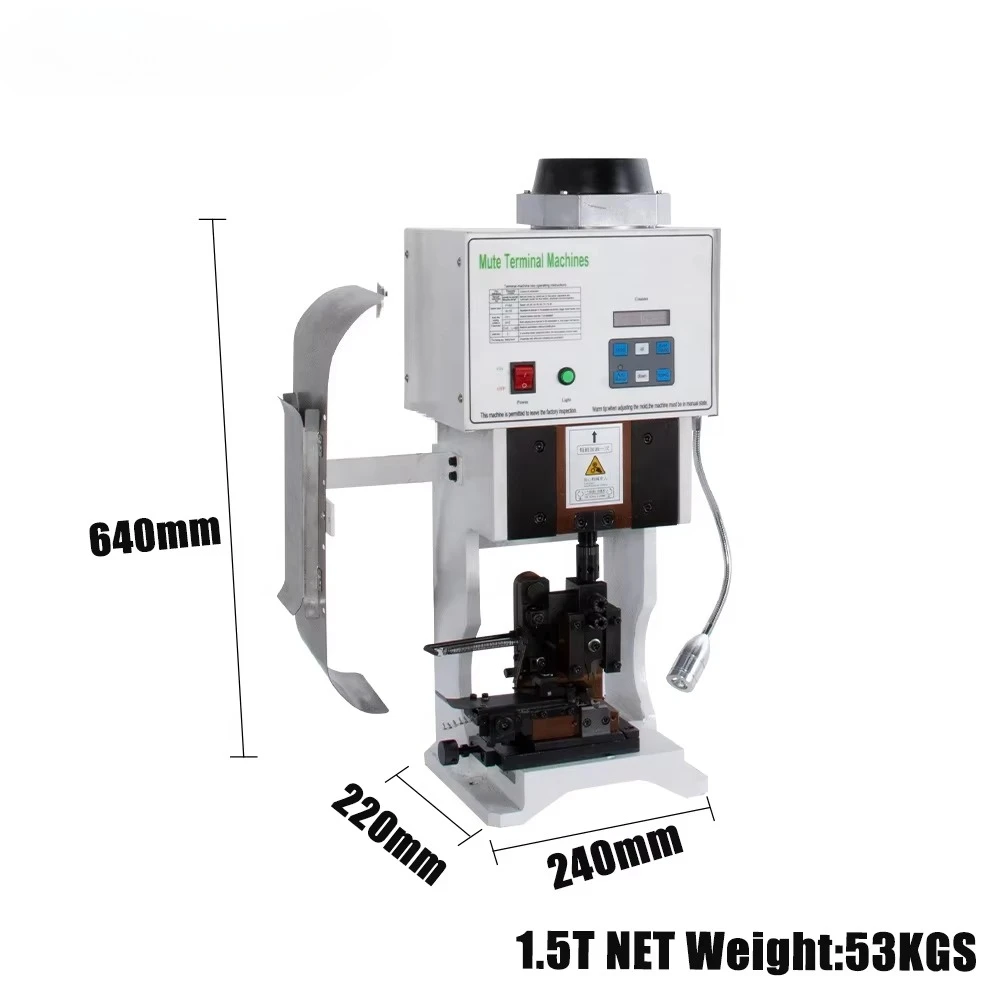 1.5T/2T Mute Terminal Crimping Machine Horizontal Cable Manufacturing Equipment with End Wire Crimping Feature