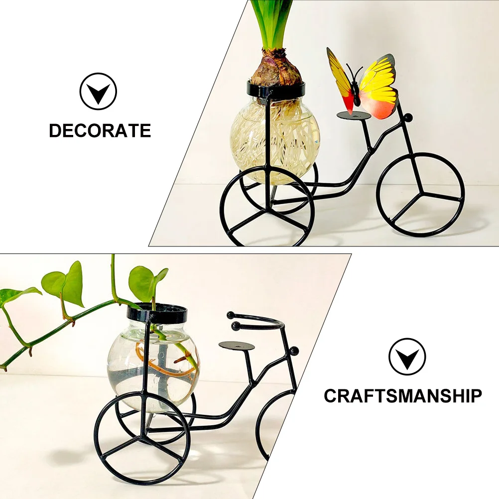 1 قطعة دراجة ثلاثية العجلات الفن الزهرية حاوية نباتية متينة أصيص زهور الزخرفية مكتب المنزل الشمال نمط وعاء النبات زخرفة #5