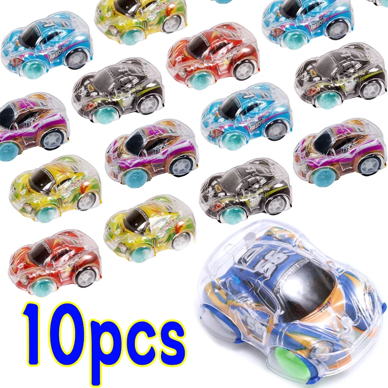 10pcs Mini Cartoon Pull Back Car Boys Kid Motor Transparent Camouflage Model Toys Pinata Filler Favors Birthday Party Gifts