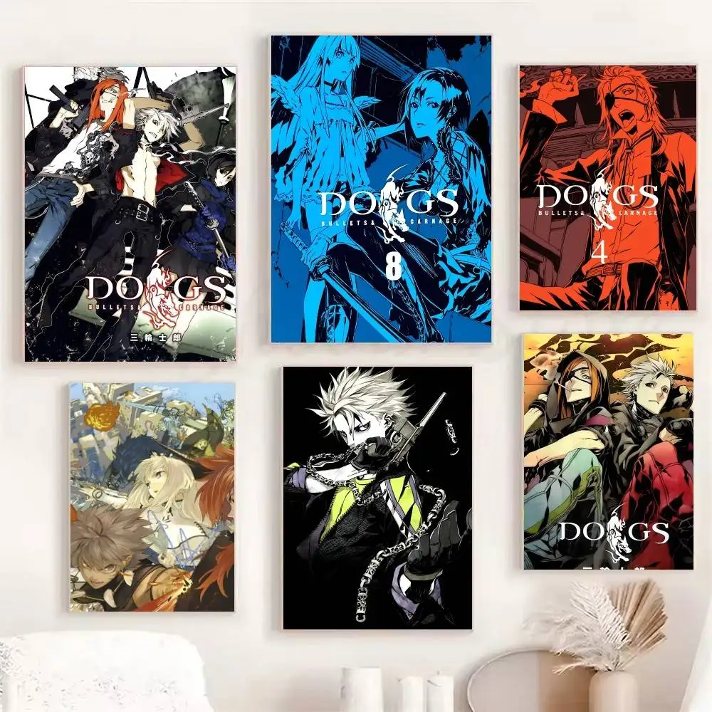Anime D-Dogs Bullets Carnage Posters Fancy Wall Sticker for Living Room Bar Decoration Wall Decor