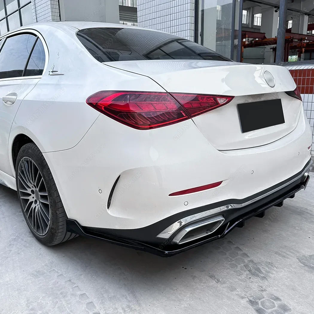 

For Mercedes Benz C Class W206 C200 C43 AMG Line 2022-2025 ABS Car Rear Bumper Lip Diffuser Splitter Spoiler Body kits Tuning