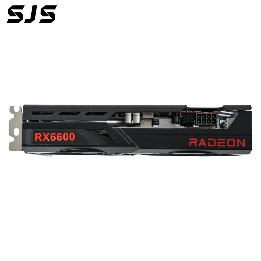 Sejishi การ์ดจอ RX 6600 8GB GDDR6 128Bit 1750-2044 MHz 3DP + การ์ด HDMI 1ใบรองรับ RX6600วิดีโอตั้งโต๊ะ