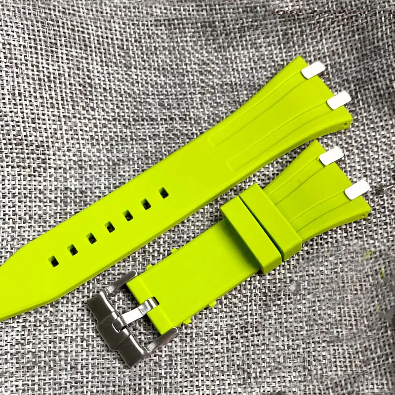 20mm Watch Rubber Strap For 40mm NH35 NH36 Automatic Octagon Watch Case Replacement Wristwatch Band