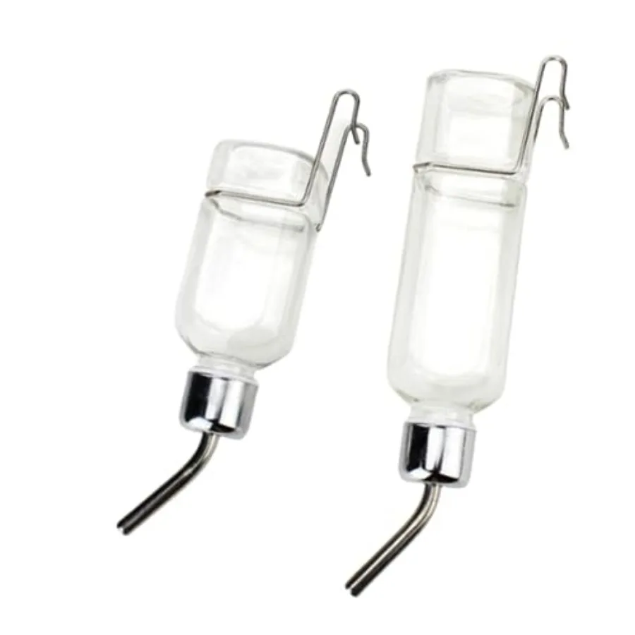 

2 Pcs Pet Cage Water Bottle No Drip Small Animal Water Bottle, Hanging Waterer for Rabbit, Guinea Pig, Hedgehog, Squirrel, Rat,
