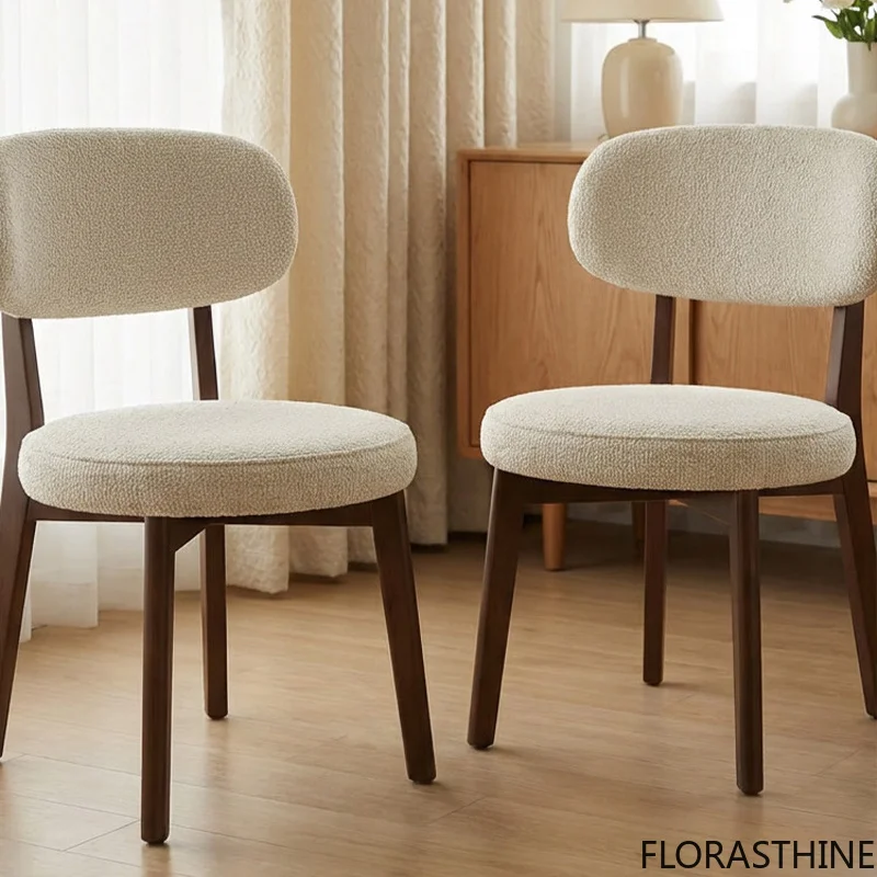 1set Chair Cover Thickened Velvet Curved Back Protective Round Cover Stool Dining Chair