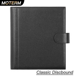 Moterm Genuine Leather Discbound Planner Cover For Happy Planner Classic Size Notebook Expansion Discbound Organizer Journal