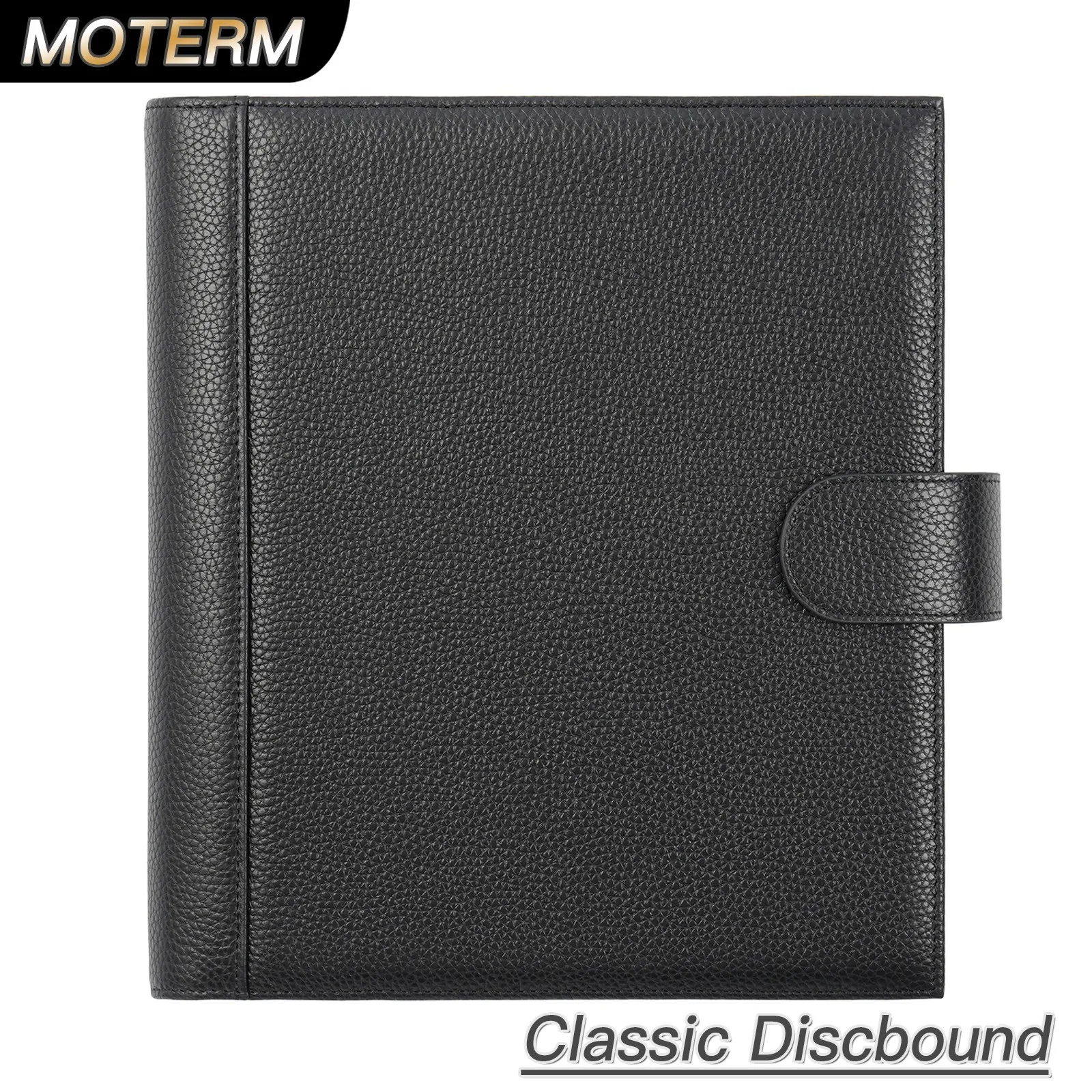 Moterm Genuine Leather Discbound Planner Cover For Happy Planner Classic Size Notebook Expansion Discbound Organizer Journal