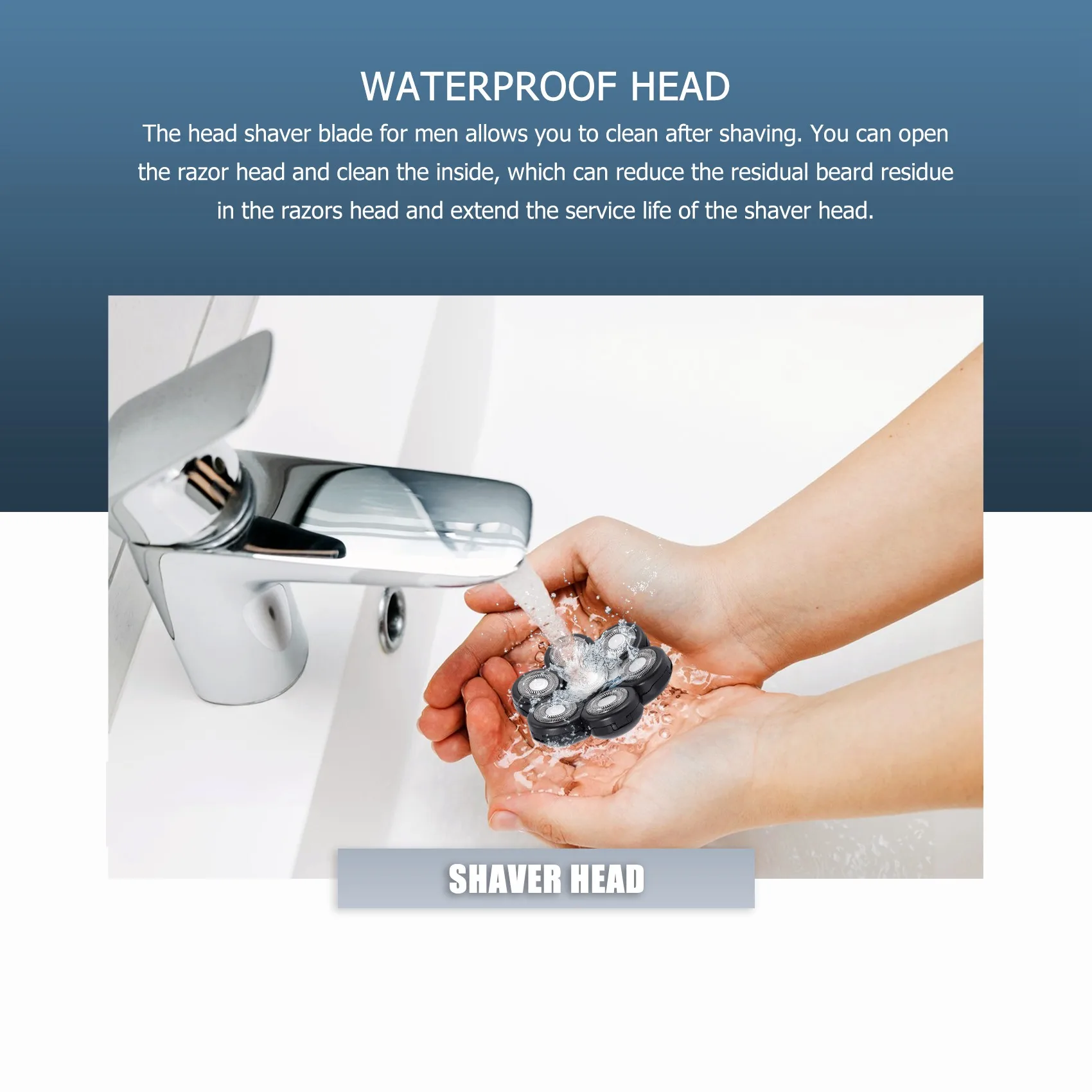 HOT 7D Electric Shaver Replacement Head Bald Replacement Shaver Blade Electric Shaver Head Shaver Replacement Blade