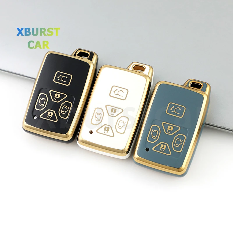 5 przycisków TPU Pokrowiec na kluczyk samochodowy Auto Shell Fob Holder Protector dla Toyota Noah Tarago Mark X Yaris Estima RAV4 Voxy Corolla