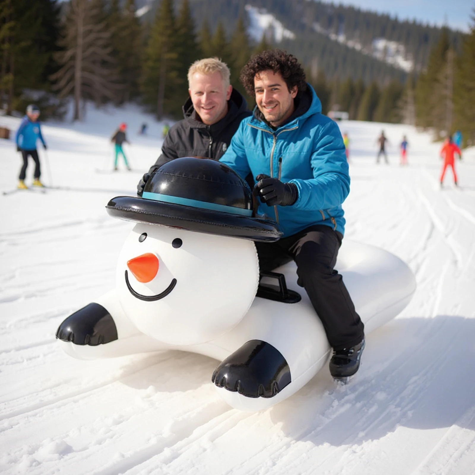 

Ski Ring Inflatable PVC Sledding Tube Thicken Snow Tubing Winter Snow Tube with Handle Snow Racer Durable Snow Sled Board