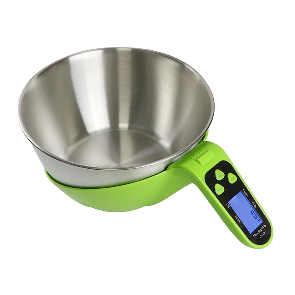 

Practical Digital Electronic Scale Bowl with Graduated Measuring Cup Detachable Food Scale Precise 1g/5kg Baking Scale Liquid