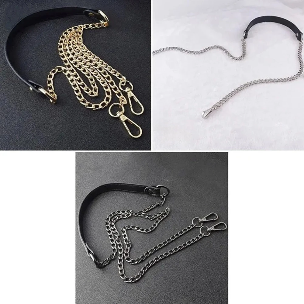 120 سنتيمتر/47.2in حقيبة معدنية سلسلة استبدال أكياس بولي PU الأشرطة DIY بها بنفسك حقيبة يد مقابض الكتف الأشرطة اكسسوارات أكياس مقابض